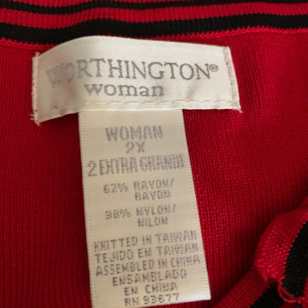 Worthington Red 2X top - Picture 3 of 4